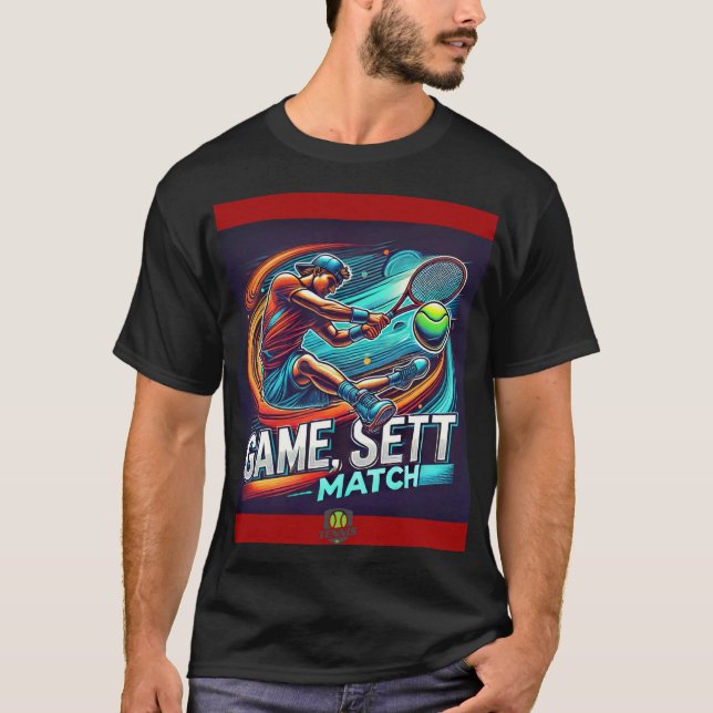 T-shirt "Jeu, set, Match : Portez l'Esprit du Tennis !" (Devant)
