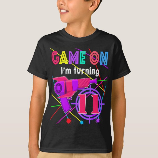 T-shirt Jeu sur I'm Turning 9 ans Balise laser garçon Anni (Devant)