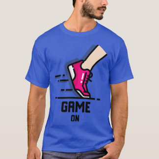 T-shirt Jeu sur la course motivation rose