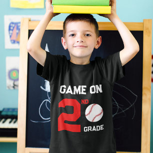 T-shirt Jeu Sur Le Baseball De Retour À L'École, Ajouter L