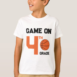 T-shirt Jeu Sur Le Basket De Retour À L'École, Ajouter Un
