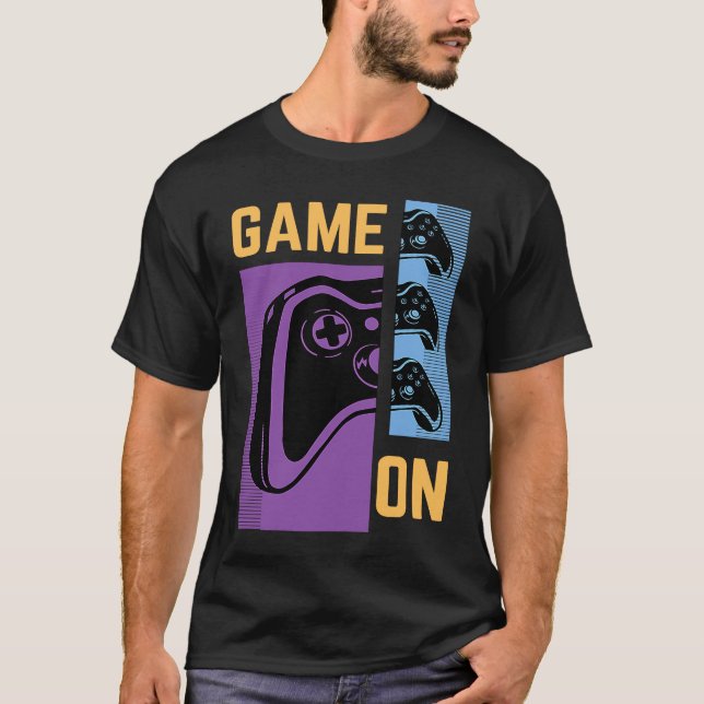 T-shirt Jeu Sur Le Contrôleur De Console Le Joueur Des Qua (Devant)