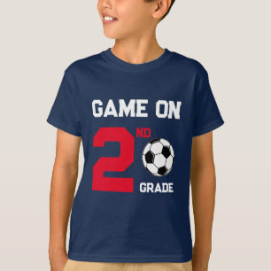 T-shirt Jeu Sur Le Football De Retour À L'École, Ajouter U