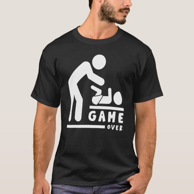T-shirt Jeu sur le nouveau papa Baby shower fête des pères (Devant)