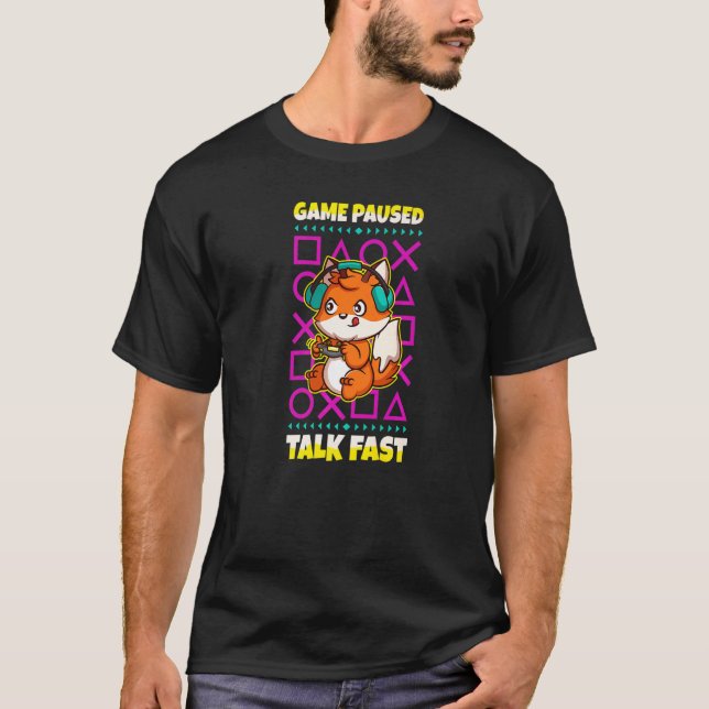 T-shirt Jeu suspendu Parler Vidéo Rapide Jeu Fox (Devant)