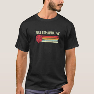 T-shirt Jeu Tabletop D20 Dice Retro Jeu RPG Vintage