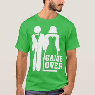 T-shirt Jeu Terminé Marié Drôle Mariée super enterrement d