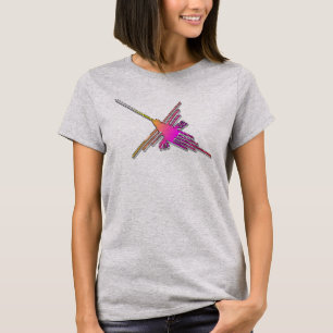T-shirt Jeu Vidéo 8 bits Retro Lignes Nazca Colibri