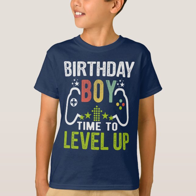 T-shirt Jeu vidéo Anniversaire des garçons Le temps d'élev (Devant)