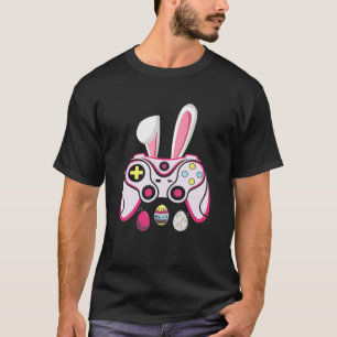 T-shirt Jeu Vidéo Bunny Pâques Ear Drôle Jeux Pâques Bo