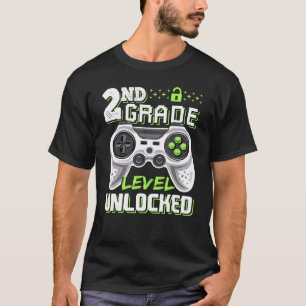 T-shirt Jeu vidéo de 2e année non verrouillé Retour à l'éc