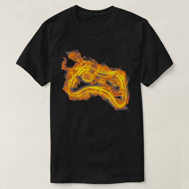 T-shirt Jeu vidéo de jeu de contrôleur de jeu d'incendie J (Design devant)