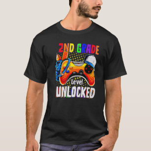 T-shirt Jeu vidéo déverrouillé de 2e année Retour à l'écol