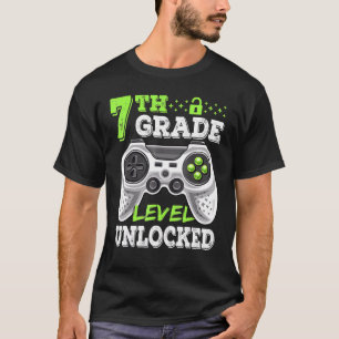T-shirt Jeu vidéo déverrouillé de 7e année à l'école