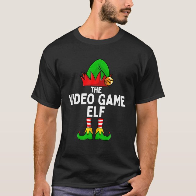 T-shirt Jeu Vidéo Elf Funny Christmas Matching Famille (Devant)
