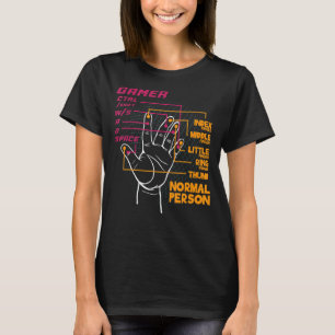 T-shirt Jeu Vidéo Jeu Joueur Normal main personne