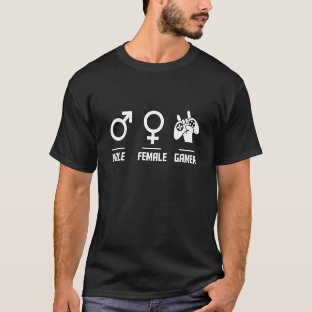 T-shirt Jeu vidéo Joueur femme masculin Joueur Jeu console (Devant)
