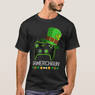 T-shirt Jeu vidéo Leprechaun Jour de la Saint Patrick Game