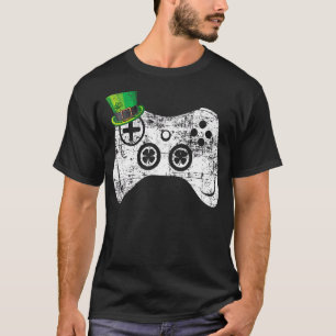 T-shirt Jeu vidéo Leprechaun Jour de la Saint Patrick Game