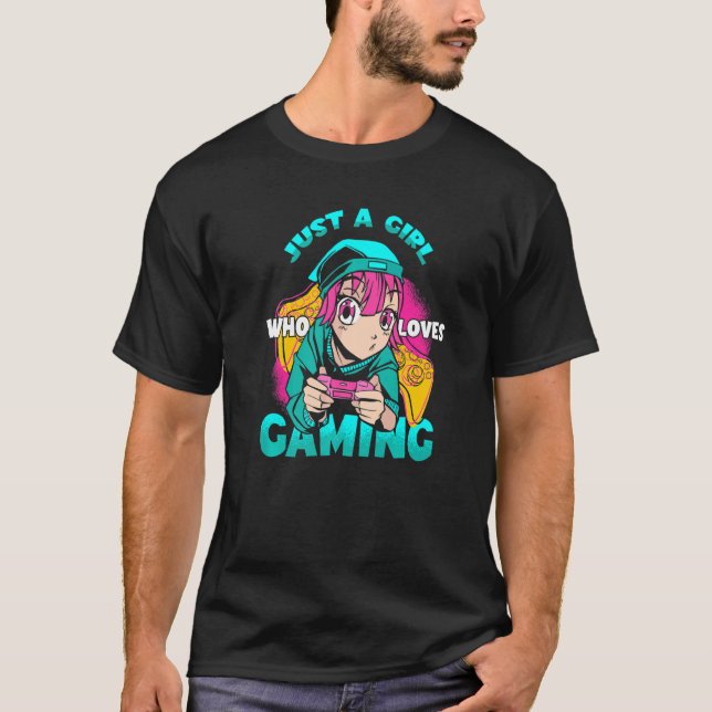 T-shirt Jeu Vidéo Nerd Jeu Juste Une Fille Qui Aime Gami (Devant)