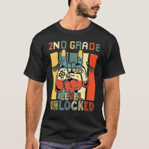T-shirt Jeu Vidéo Niveau Déverrouillé Jeu Sur 2E Grade Ret