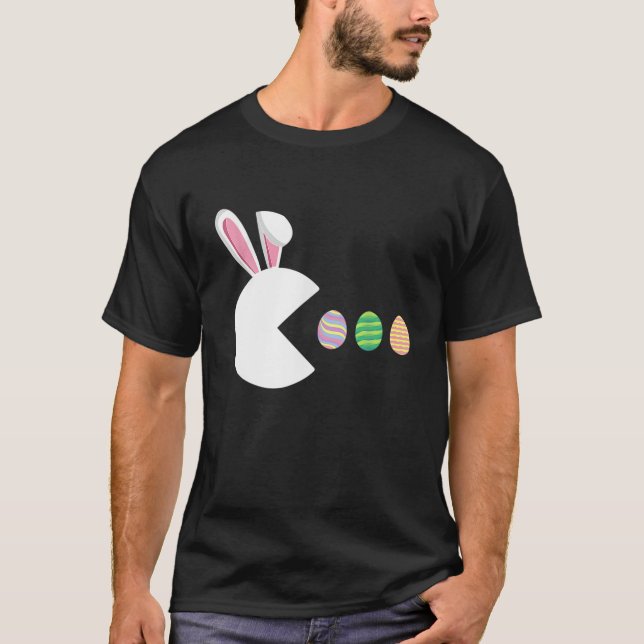 T-shirt Jeu Vidéo Oeufs Bunny Joueur de Pâques Enfants gar (Devant)