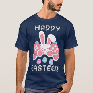 T-shirt Jeu Vidéo Pâques Bunny Gaming Contrôleur Gamer Bo