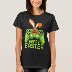 T-shirt Jeu Vidéo Pâques Bunny Gaming Contrôleur Gamer Bo