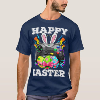 T-shirt Jeu Vidéo Pâques Bunny Gaming Contrôleur Gamer Bo