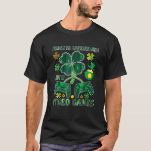 T-shirt Jeu Vidéo Prone À Shenanigans St Patrick Day Enfan