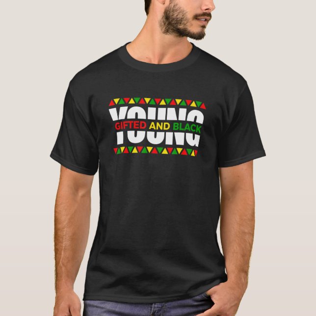 T-shirt Jeune Black Black Girl Magique et Black Histoire (Devant)
