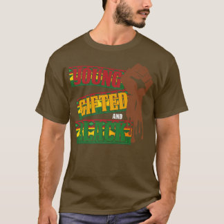 T-shirt Jeune cadeau et Noir Histoire Mois Fierté A
