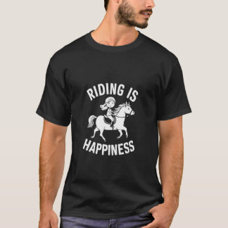 T-shirt Jeune cavalier avec cheval et chevaux disant