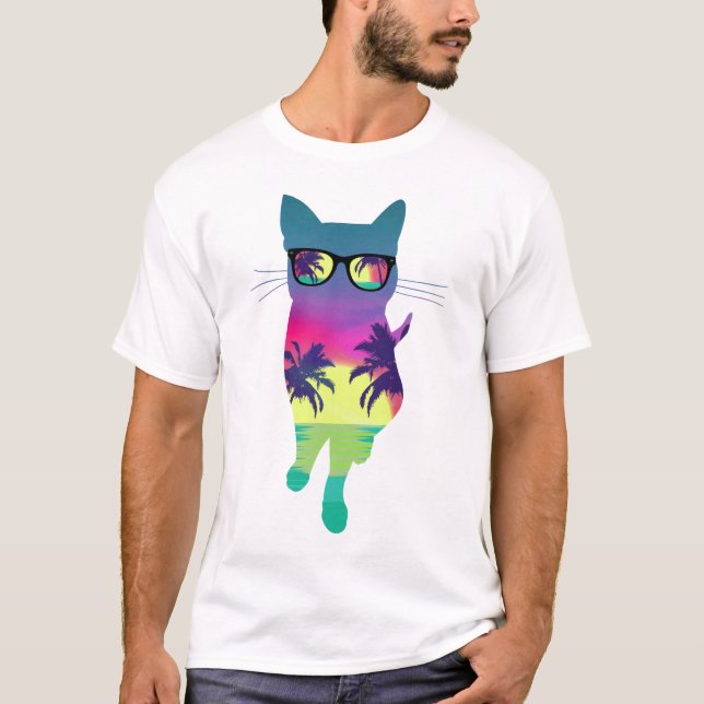 T-shirt Jeune chat de l'été (Devant)