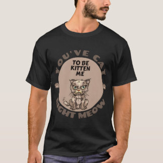 T-shirt jeune chat drôle fâché famille de chat