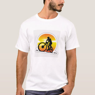 T-shirt Jeune Cycliste au Coucher du Soleil – Design Avent