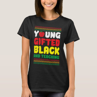 T-shirt Jeune et Noir Africain Américain Enseignant Noir
