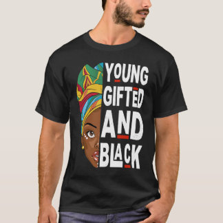 T-shirt Jeune et Noir Afro Black History Month Melani