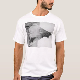 T-shirt Jeune fille indienne d'Oglala avec le chiot en