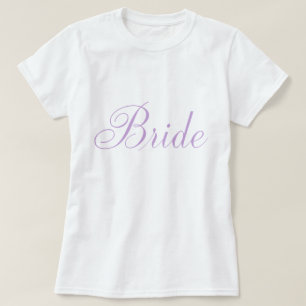 T-shirt Jeune mariée élégante de lavande de manuscrit