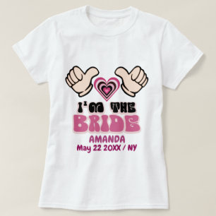 T-shirt Jeune mariée faite sur commande mignonne