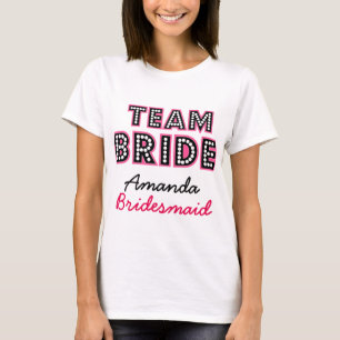 T-SHIRT JEUNE MARIÉE PERSONNALISÉE D'ÉQUIPE, ÉQUIPAGE DE