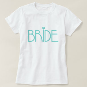 T-shirt Jeune mariée turquoise
