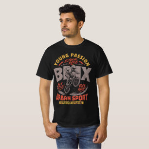 T-shirt Jeune Passion BMX Cavalier de Sport Urbain