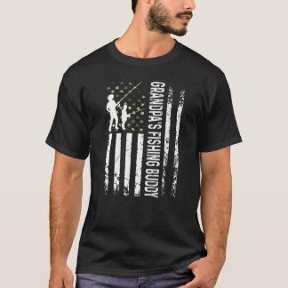 T-shirt Jeune Pêcheur Grand-père Copain de Pêche Papa Fils