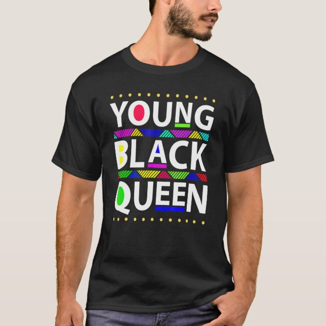 T-shirt Jeune Reine noire Mois de l'histoire des Noirs Fil (Devant)