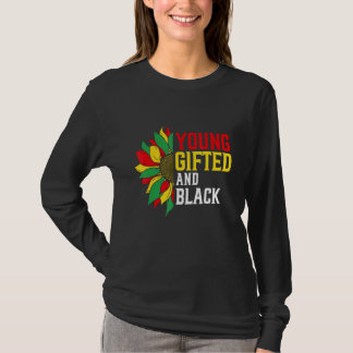 T-shirt Jeunes et Noirs Fleurs Fières Mélanine Fierté Afri