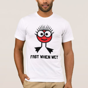 T-shirt Jeûnez si humide - caractère rouge de bain