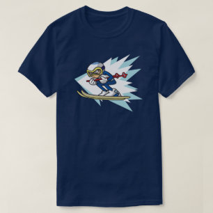 T-shirt Jeux alpins d'hiver d'illustration de style