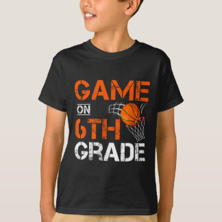 T-shirt Jeux Amusants Sur Le Basket De 6E Année Premier Jo